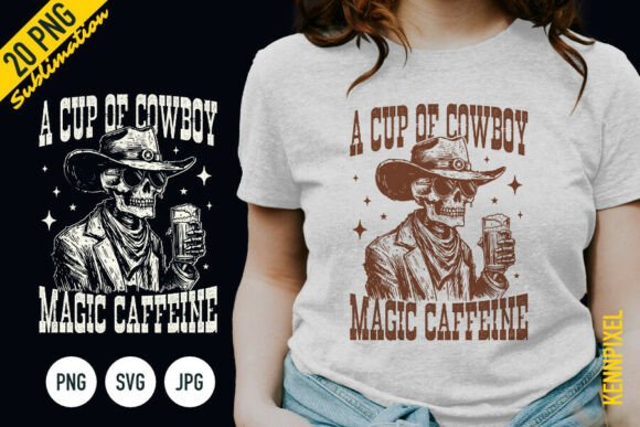 A Cup of Cowboy Magic Caffeine Shirt SVG Review