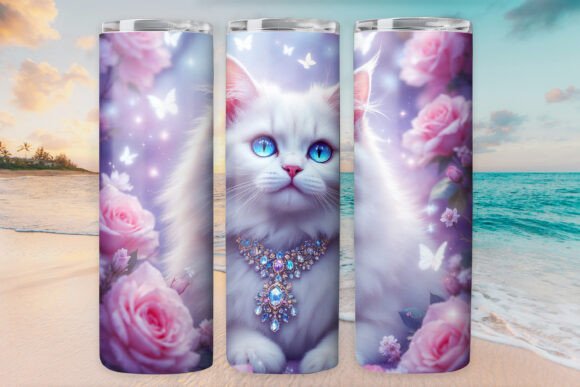 Cute Cat Kitty Tumbler Wrap 20oz Skin Review