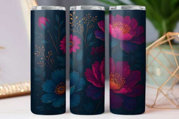 Dark Floral Pattern Tumbler Wrap 20oz Review