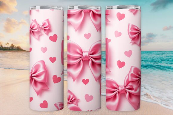 Girls Bow Pattern Tumbler Wrap 20oz JPG Review