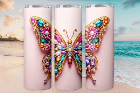 Glitter Butterfly Tumbler Wrap 20oz Review