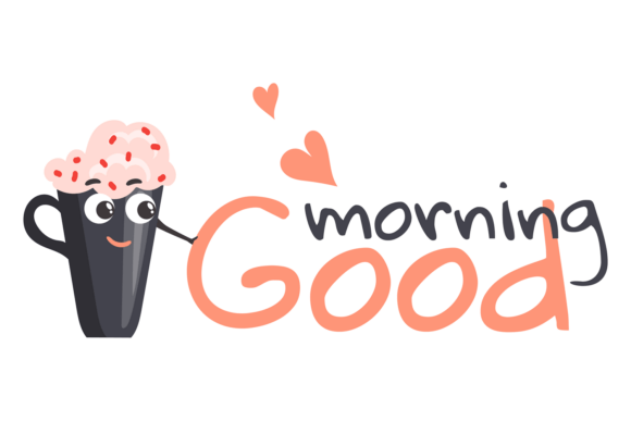 Good Morning Label with Cute Coffee Cup Review