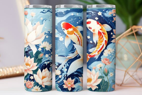 Japanese Fish Tumbler Wraps Design 20oz Review
