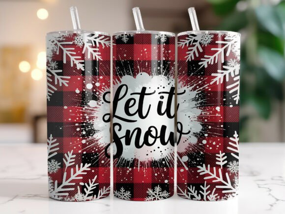 Let It Snow Plaid Tumbler Wrap Design Review
