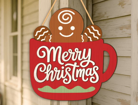 Merry Christmas Gingerbread Cup Sign Svg Review