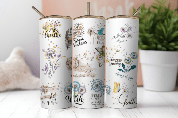 Positivity 20 Oz Skinny Tumbler Wrap Png Review