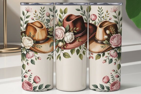 Rustic Cowgirl Floral Tumbler Wrap