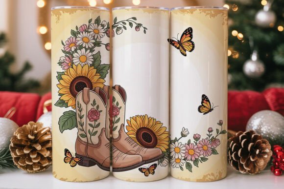 Rustic Sunflower Boot Butterflies Embroidery Design Review