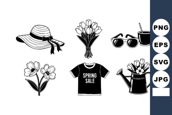 Spring Sale Themed Vector Set with Flowe Review