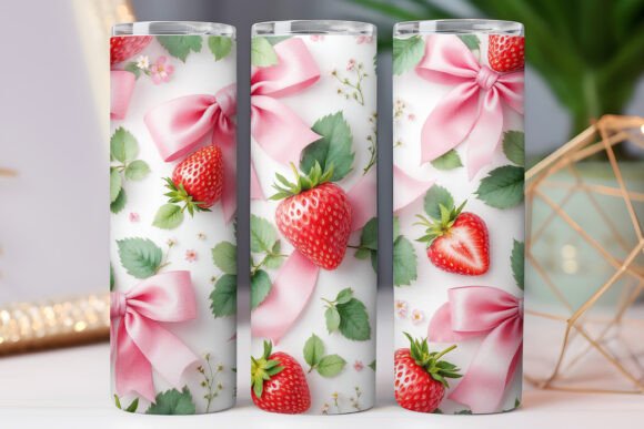 Strawberry Girls Bow Tumbler Wrap 20oz Review