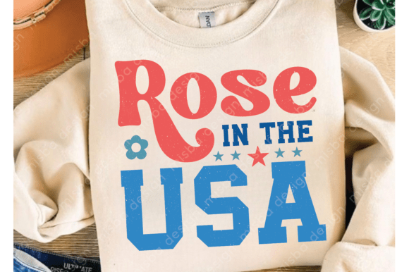 USA Svg Png Rose Design for Embroidery Projects